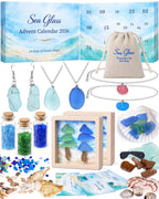 Sea Glass Advent Calendar 2026 for Women and Teen Girls, Jewelry DIY Craft
