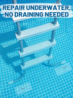 Aulock 20pcs Self-Adhesive Underwater Pool Liner Repair Patch - 4in x 7.8in Clear PVC Vinyl Patch Kit for In-Ground or Above Ground Pools Inflatable Swimming Pools