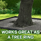Mars Villa Landscape Edging, 4‘’ Tall 100FT Garden Border Edging Kit with 99 Anchoring Spikes, Decorative Flexible Lawn Edging Cover 75㎡ for Lawn, Yard, Flower Bed (Black, 4IN, 100FT)