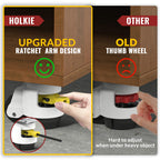 HOLKIE Leveling Casters with Ratchet Handle Design - Total Capacity 2200 lbs - Heavy Duty Industrial Casters Set of 4 with Adjustable Leveling Pads (TD60)