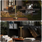 TBBGA 2 Pack Rechargeable Cordless Table Lamp, 5000mAh Battery Table Light