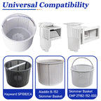 Inground Pool Skimmer Basket for Hayward Skimmer Basket&Pool Filter Baskets SP1082CA Series, Aladdin B-152, Built-in Brass Weight - Anti-Floating Filter Baskets, 316 Stainless Steel Handle Rubber Grip