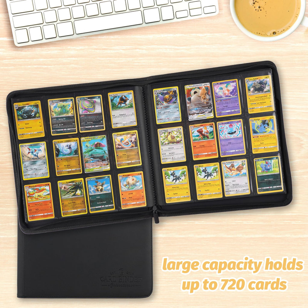 Foalgo Trading Card Binder, Card Collection Binder Album Folder with 720 Side Loading Pockets, 12 Pocket Trading Card Album Folder for TGC,MTG, Baseball Cards, Yugioh