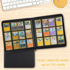 Foalgo Trading Card Binder, Card Collection Binder Album Folder with 720 Side Loading Pockets, 12 Pocket Trading Card Album Folder for TGC,MTG, Baseball Cards, Yugioh