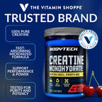 BodyTech 100% Pure Creatine Monohydrate Powder - Micronized for Maximum Absorption - Supports Muscle Strength & Power Output - Cherry Ice (13.58 oz, 55 Servings)