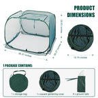 ANC POP Pop Up Mesh Plant Cover,40'' x 40'' x 30'' Plant Protector for Raised Garden & Flower Bed, Net Cage Plant Guard for Fruits, Vegetables, Seedlings and Herbs, 8 Ground Stakes for Fixing