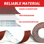 Emery Cloth Roll 80 Grit 1" x 98' for Metal & Wood