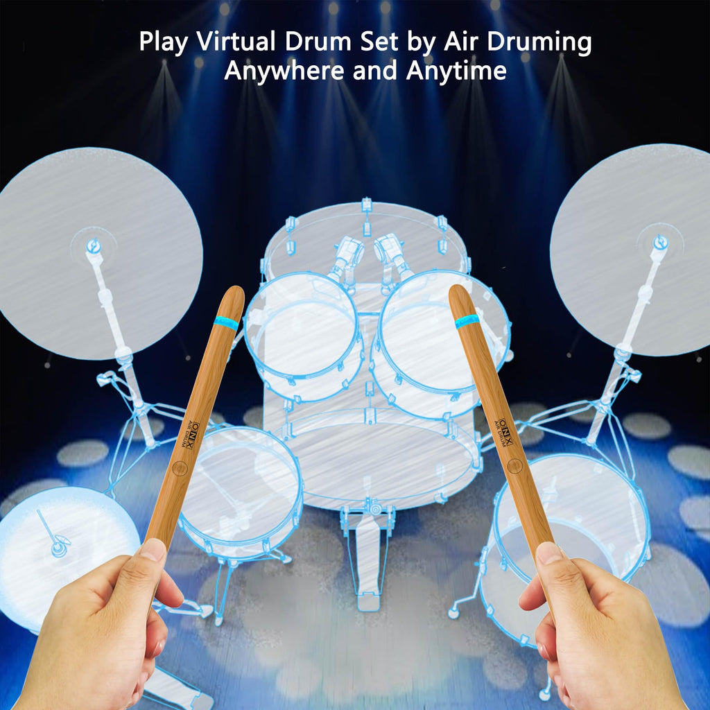Electric Drumsticks Air Drum Sticks 4rd Gen Virtual Air Drum with Drumsticks, Pedals, Bluetooth and 8 Sounds, Electronic Drum Set for Adults, Children, Gift