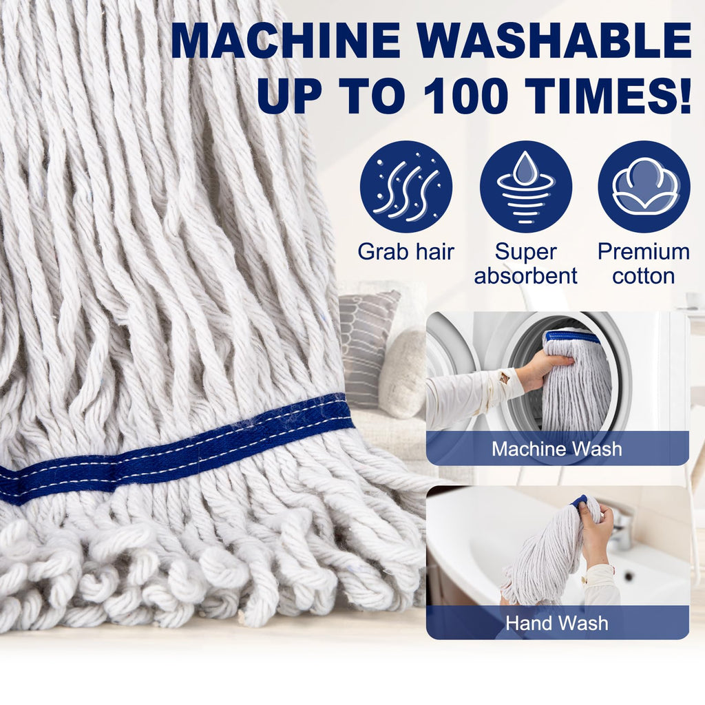 Loop-End String Mop Heavy Duty Commercial Industrial Mops ,Cotton Wet Mop