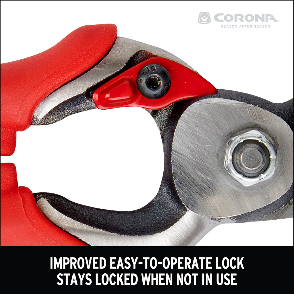 Corona Tools DualCUT Forged Steel Bypass Hand Pruner – 1″ Cutting Capacity Garden Pruning Shears for Branch & Stem Cutting