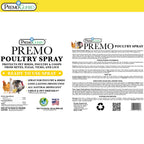 Premo Guard Poultry Spray - 32 oz - Kill Scaly Leg, Mites, Fleas, Lice, & Other Pest on Chickens and in Coops - Natural Plant Based Oils for Control, & Prevention - Family Safe with No Egg Withdrawl