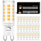 winshine 24 Pack Dimmable G9 LED Light Bulb 2700K Soft White, 40W Equivalent Halogen Replacement, 4W G9 Base Chandelier Light Bulb, T4 Bi Pin Base, CRI85+ 120V 400 Lumens 360 Beam Angle