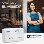 Kleenex Professional Universal Multifold Paper Towels, Bulk (02046), Absorbency Pockets, 9.2" x 9.4" Towel, White (150 Sheets/Pack, 8 Packs/Case, 1,200 Sheet Total)