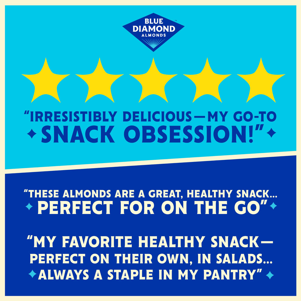 Blue Diamond Almonds Low Sodium Lightly Salted Snack Nuts, 100 Calorie Packs, 0.6 Ounce (Pack of 32)