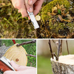 MIDOUWEST Garden Grafting knife,Stainless Steel Double Blades Rosewood Handle Pruning Knife,3 Grafting Tape Buddy Tape for Fruit Trees,Gardening Grafting Tool