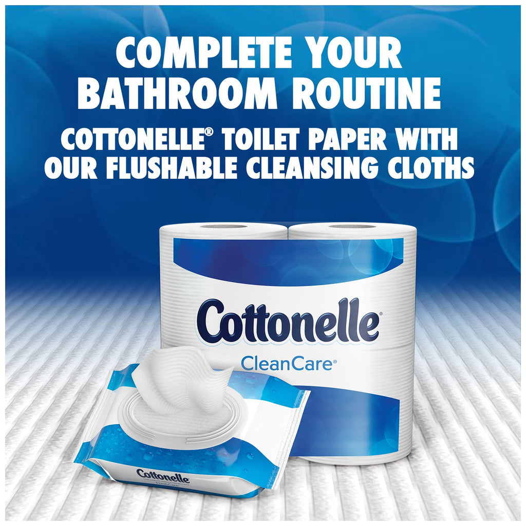 Cottonelle CleanCare Toilet Paper, Strong Bath Tissue, 18 Double Rolls