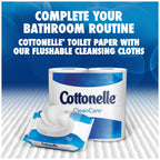 Cottonelle CleanCare Toilet Paper, Strong Bath Tissue, 18 Double Rolls
