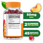 Lifeable Zinc Gummies | 50mg | Great Tasting Natural Flavor Zinc Vitamins | Gluten Free, Vegetarian, GMO-Free Zinc Chewable | for Immune Support | 90 Gummies