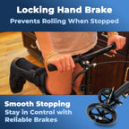 KneeRover Economy Steerable Knee Scooter – Foldable Mobility Aid & Knee Walker with Adjustable Handlebar and Comfortable Knee Pad for Adults (Black)