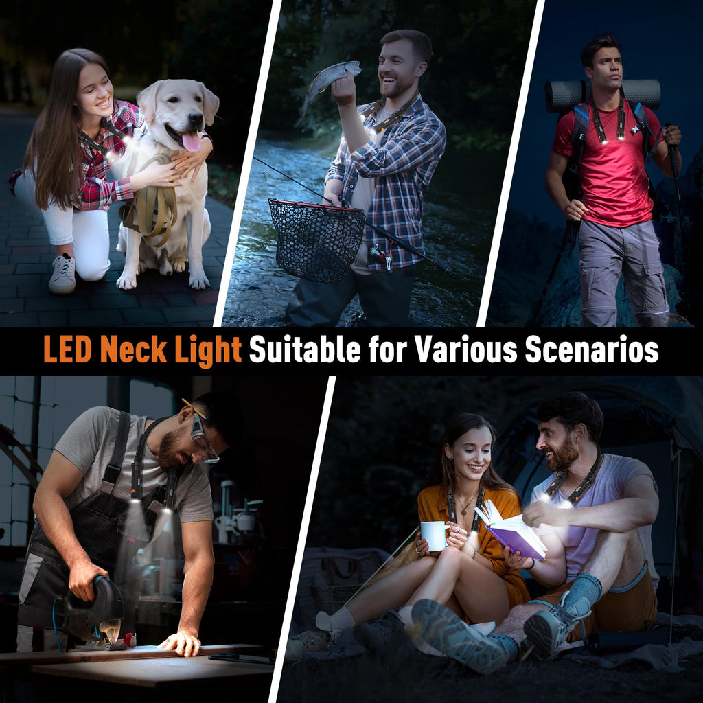 Stocking Stuffers for Men Adult Rechargeable Neck Work Light, Gifts for Men