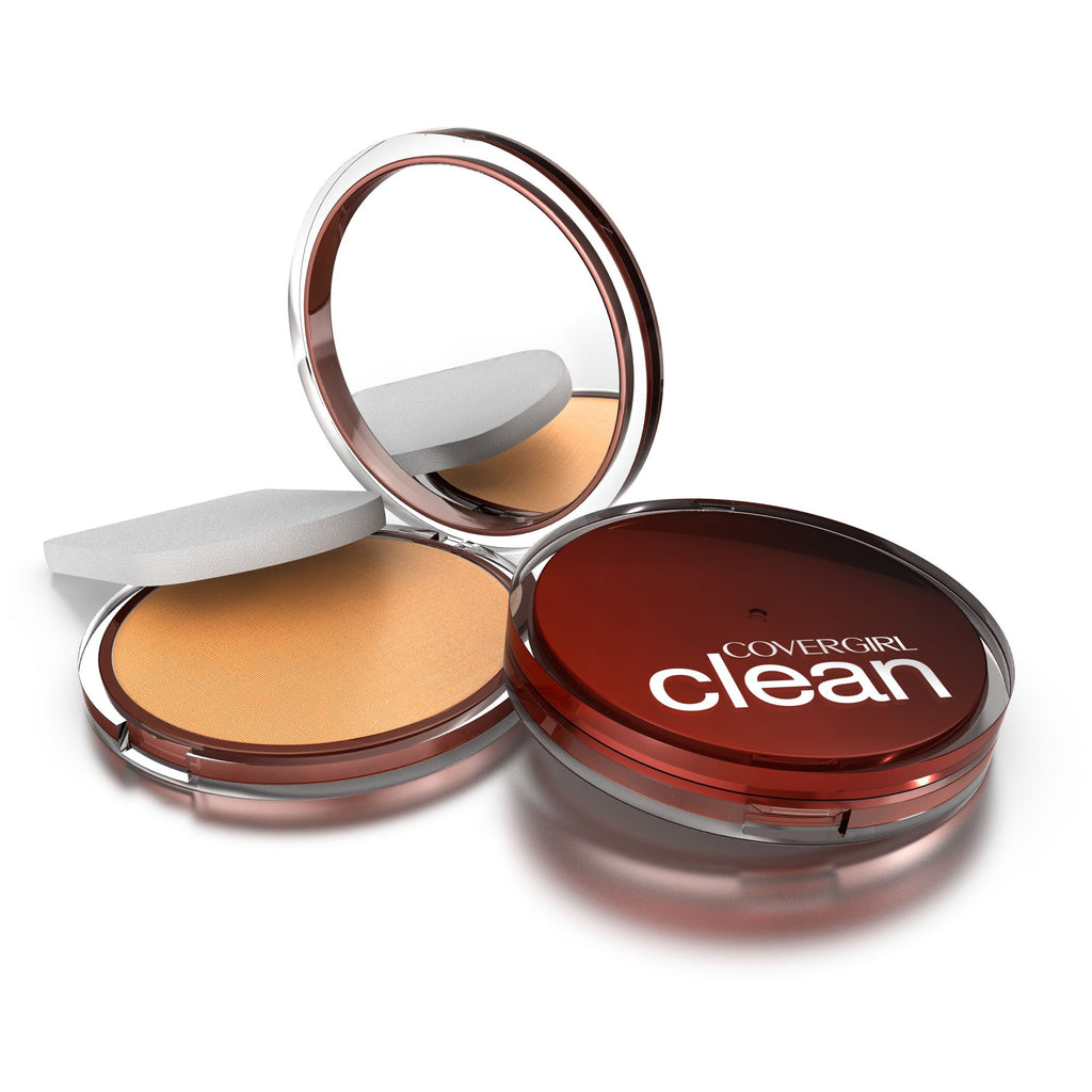 COVERGIRL Clean Pressed Powder Foundation Soft Honey 155, .39 oz (packaging may vary)