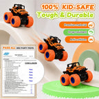 taessv Monster Truck Toys, 4 Pack Friction Powered Toy Cars Push and Go Truck Toys for Toddlers Kids Ages 2-4 3-5 4-7 Best Christmas Birthday Gift Party Favors for Boys and Girls 2 3 4 5 6 7 Year Old