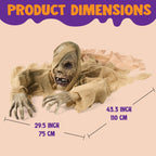 JOYIN Halloween Zombie Groundbreaker Outdoor Decoration, Zombie Groundbreaker with Light-up Eye and Creepy Sound (IR Sensor Activated) for Halloween Outside, Lawn, Graveyard Decor, Haunted House Props