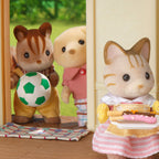 Calico Critters, Sandy Cat Family, Dolls, Dollhouse Figures, Collectible Toys, Premium, 3 inches