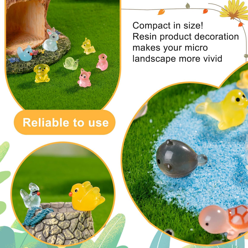 Teenzee 250 pcs Mini Resin Animals Many Styles Variety Tiny Animals Figures Miniature Little Small Animal Figurines Bulk for Micro Fairy Garden Landscape Accessories Hide Crafts Decor Aquarium