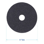 Boardwalk Stripping Floor Pads, 17" Diameter, Black, 5/Carton
