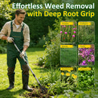 Weed Puller Tool - Adjustable Upright Weeder, 4 Claw Long-Handled Weeding Tool, No Need to Bend or Kneel to Weed Easily, Weeding Tool for Garden, Lawn, Farm and Courtyard