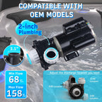 LINGXIAO SPA Pump, 2.5HP Hot Tub Pump - 48 Frame(Y) LX SPA Motor 2 Speed, 230V, 2" Port - (Model: 48WUA1502C-II)