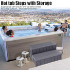 Hot Tub Steps, Outdoor Spa Steps with Storage, Non-Slip & Sturdy Hot Tub Stairs, 36 Inches Long