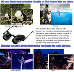 Professional Hands-Free Binocular Glasses for Fishing, Bird Watching, Sports, Concerts, Theater, Opera, TV, Sight Seeing, Hands-Free Opera Glasses for Adults Kids (Green Film Optics)-Upgraded