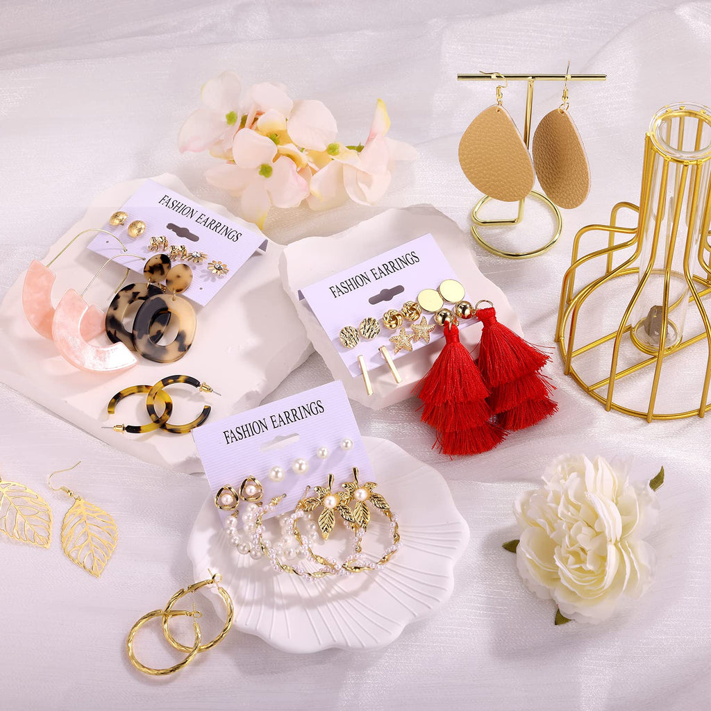 Earrings Set for Women, Funtopia 61 Pairs Fashion Tassel Earrings