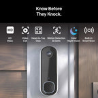 Arlo Video Doorbell HD | 2nd Gen | Wireless/Wired Option, 2-Way Audio, Night Vision, Head to Toe Video View, Integrated Siren | Live Stream | Real Time Notifications |180 Deg Wide View, White