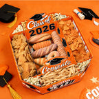 2026 Graduation Party Supplies Kit - Class of 2026 Decor Set with Congrats Grad Food Trays, Graduation Decorations & Favors for a Memorable Grad Party（Orange & Black）