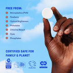 BLUELAND Laundry Detergent Tablets, Starter Set, 60 Count with Tin, Plastic-Free Eco-Friendly Pods, Sheets, Liquid Alternative - Fragrance Free and Clear, Natural, Gentle