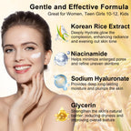 Skin Care Set,Women Teen Glass Skincare 6pcs w/Korean Rice Extract,Hydrate Glow Repair Anti-Aging Facial Routine Kit Gift for Women Mom Wife Teenage Girl Trendy Stuff Christmas Gifts Stocking Stuffers