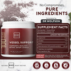 Natural Heart Doctor Vessel Support High Blood Pressure Supplement - Nitric Oxide Supplement with L-Arginine & Grape Seed Extract – Nitric Oxide Booster for Vascular Wellness - Made in USA - 5.2 Oz