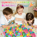 EKisemio 120Pcs Mini Resin Animals Blind Bags, Glow Mystery Figures Bags