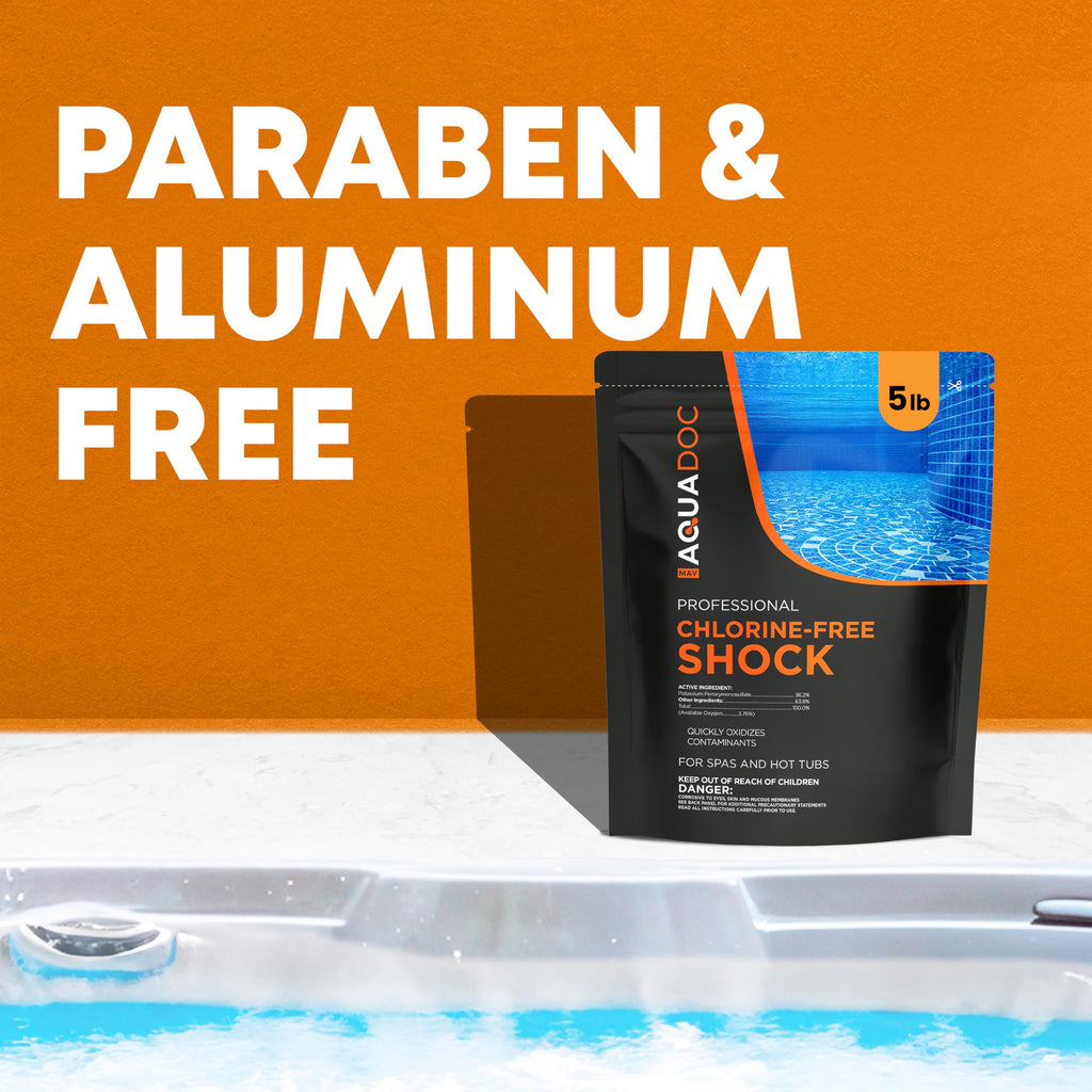 AquaDoc Non Chlorine Hot Tub Shock - 5 lb - Oxygen Based Spa Oxidizer to Support Bromine and Chlorine - Made in USA