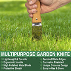 Grampa's Hori Hori Garden Knife with Sheath for Digging & Weeding
