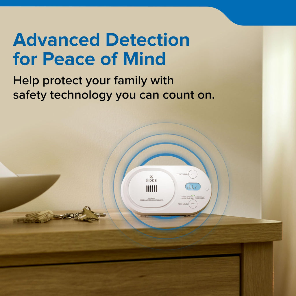 Kidde Carbon Monoxide Detector, 10-Year Battery, Detects Low-Level CO, Digital Backlit Display, LED Status Indicators, 85 dB Alarm, 5th Edition, COBDL10