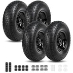 4Pc,13x4.0-6 Flat Free Tire and Wheel Replacement for Gorilla Cart,5/8"Axle