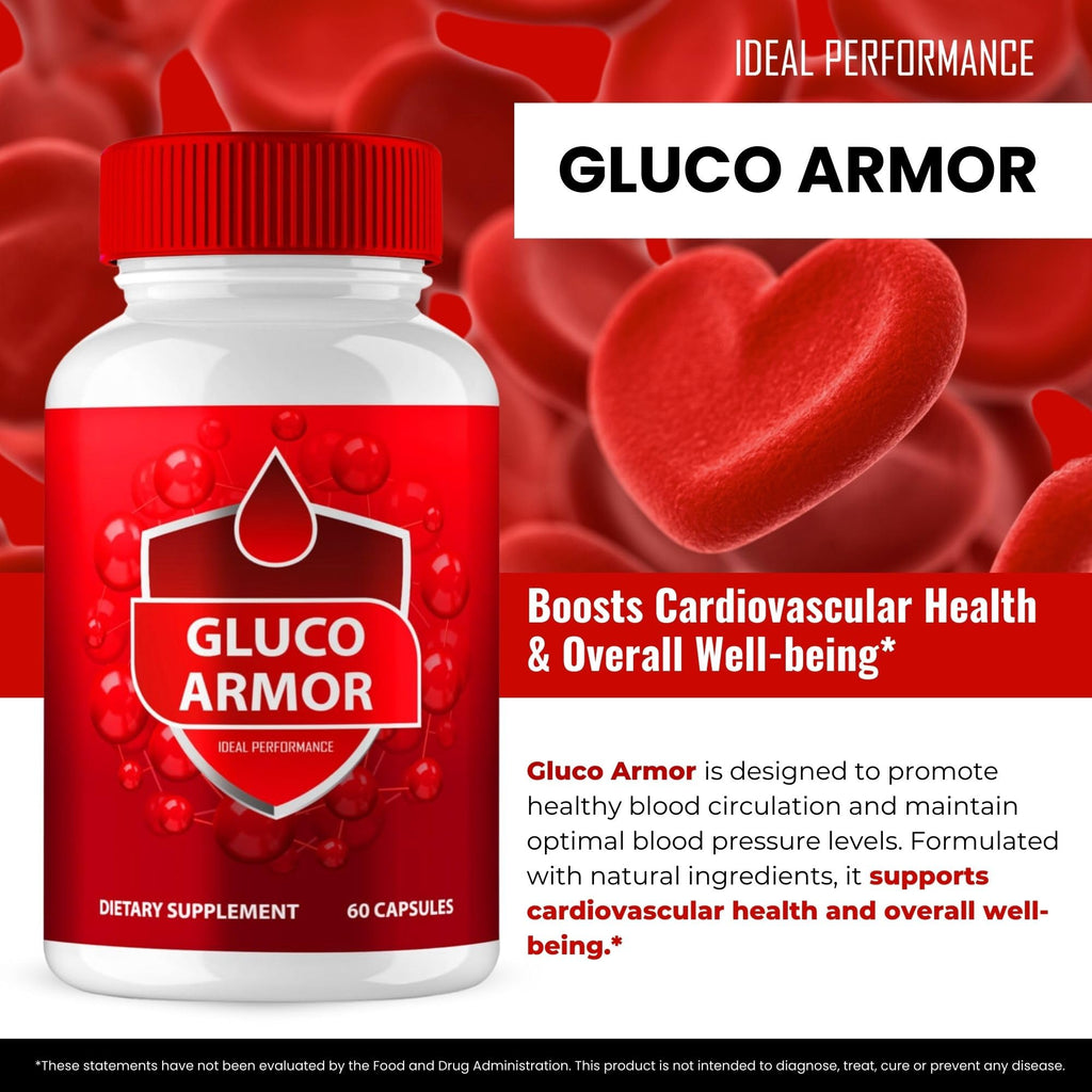 Gluco Armor Advanced Blood Formula Capsules, Official GlucoArmor Supplement Pills, Premium Formula for Healthy Circulation & Stable Levels, All Natural Gluco Armor Lite Pastillas Reviews (2 Pack)