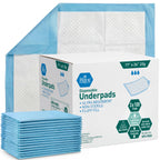 Medpride Disposable Underpads 17'' x 24'' (100-Count) Incontinence Pads, Bed Covers, Puppy Training | Thick, Super Absorbent Protection for Kids, Adults, Elderly | Liquid, Urine, Accidents