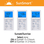GE SunSmart 7-Day In-Wall Digital Timer Switch, Auto Sunrise/Sunset, Weekly Programmable, Security, Countdown, Single-Pole/3-Way, Neutral Wire Required, White or Light Almond, 32787