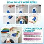 Truly Free Natural Laundry Detergent for Sensitive Skin | Eco Friendly, Plant Based, Baby Clothes Safe | Clean & Easy Powder to Liquid, 1 Pack Detergent + 1 Refillable Jug | Signature Scent, 50 Loads