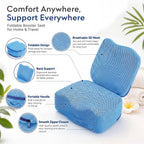 Yerliker 1 Pcs Foldable Hot Tub Booster Seat for Adults, Adjustable 2 Heights up to 6.3", Weighted Booster Seat 3D Air Mesh Hot Tub Accessories Quick Dry Micro Dot Non Slip for Spa Bathtub Pool